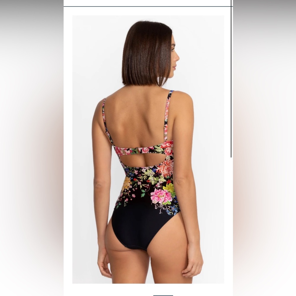 New! Johnny Was Metalli Notte Keyhole One-Piece Swimsuit Size XS - Picture 2 of 2